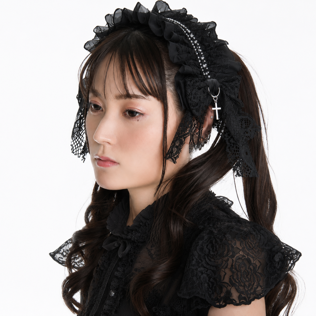 STUDS TAPE HEAD DRESS (BLACK)