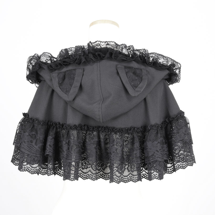 H&A SUMMER CAT EARS MINI CAPE(BLACK)