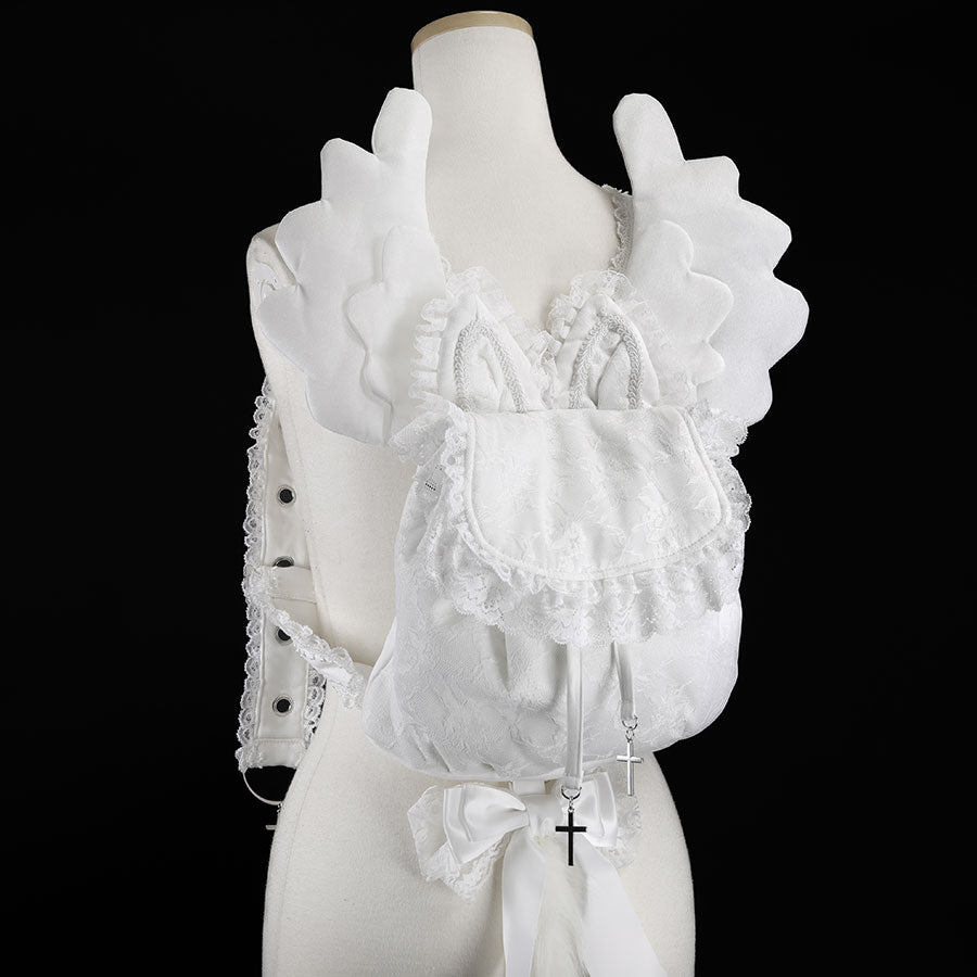 NEQ 3D WINGS ANGEL CAT BAG (WHITE)