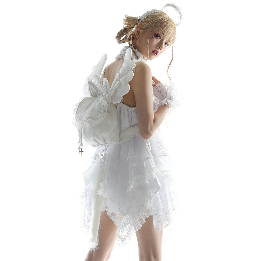 NEQ 3D WINGS ANGEL CAT BAG (WHITE)