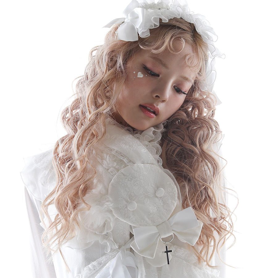 兔子毛绒围巾(白色)