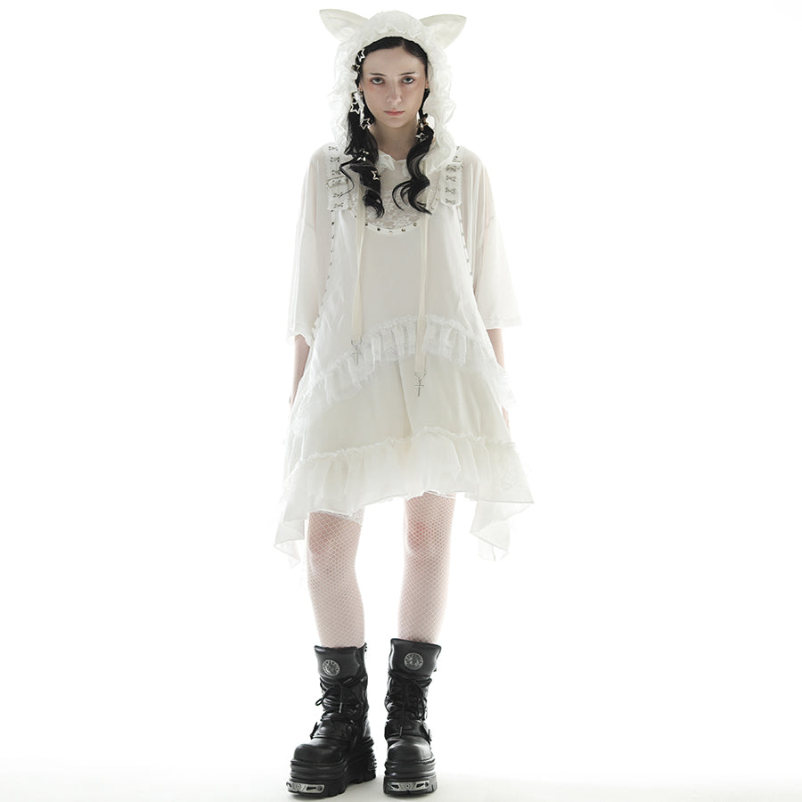 CAT ARMOR 金属铆钉连衣裙(黑色)