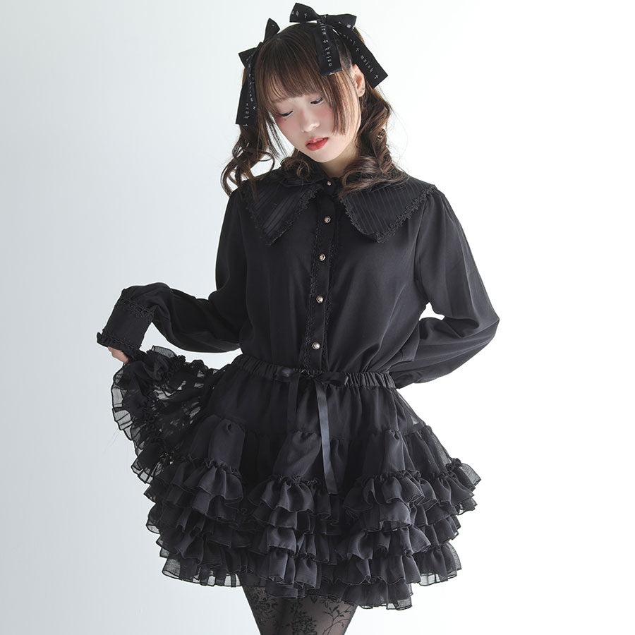 超轻量衬裙大衣(黑色)