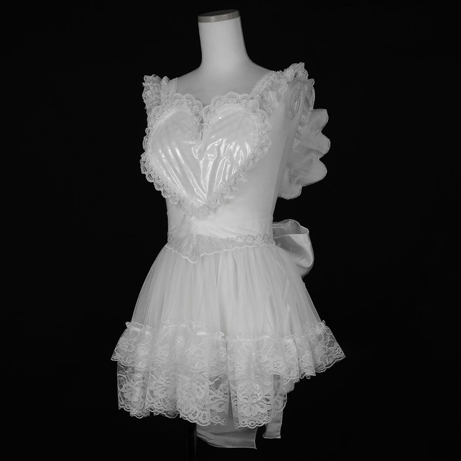 NEQ HEART WING APRON (WHITE)