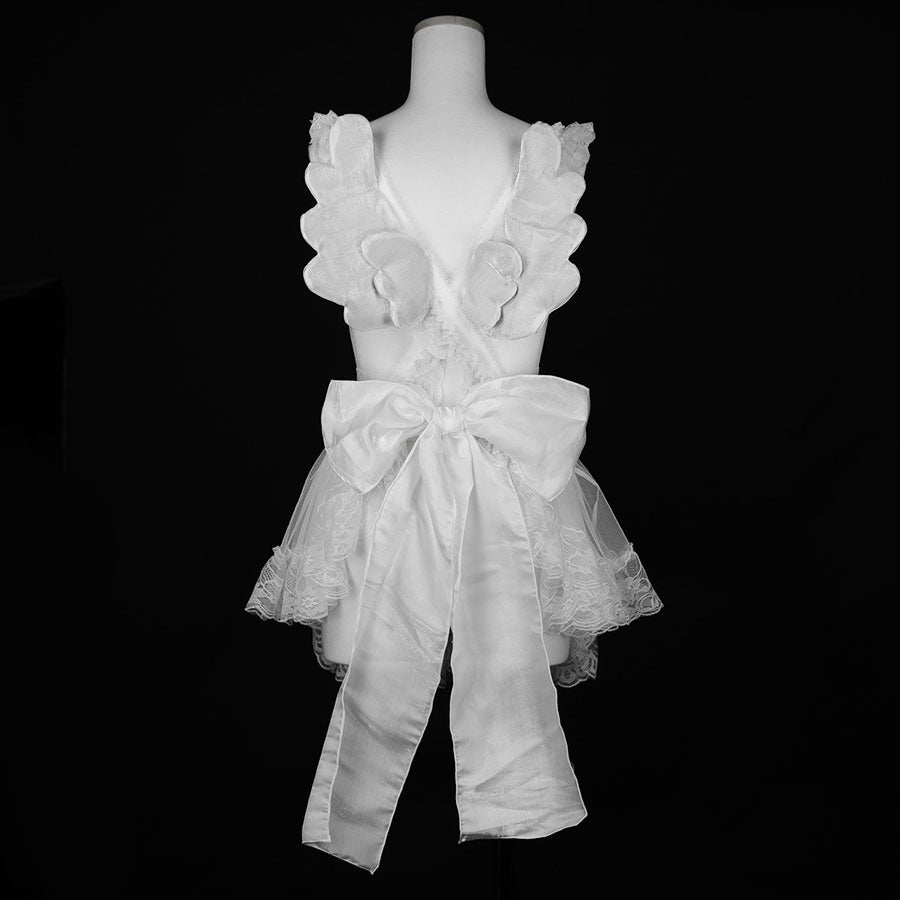 NEQ HEART WING APRON (WHITE)