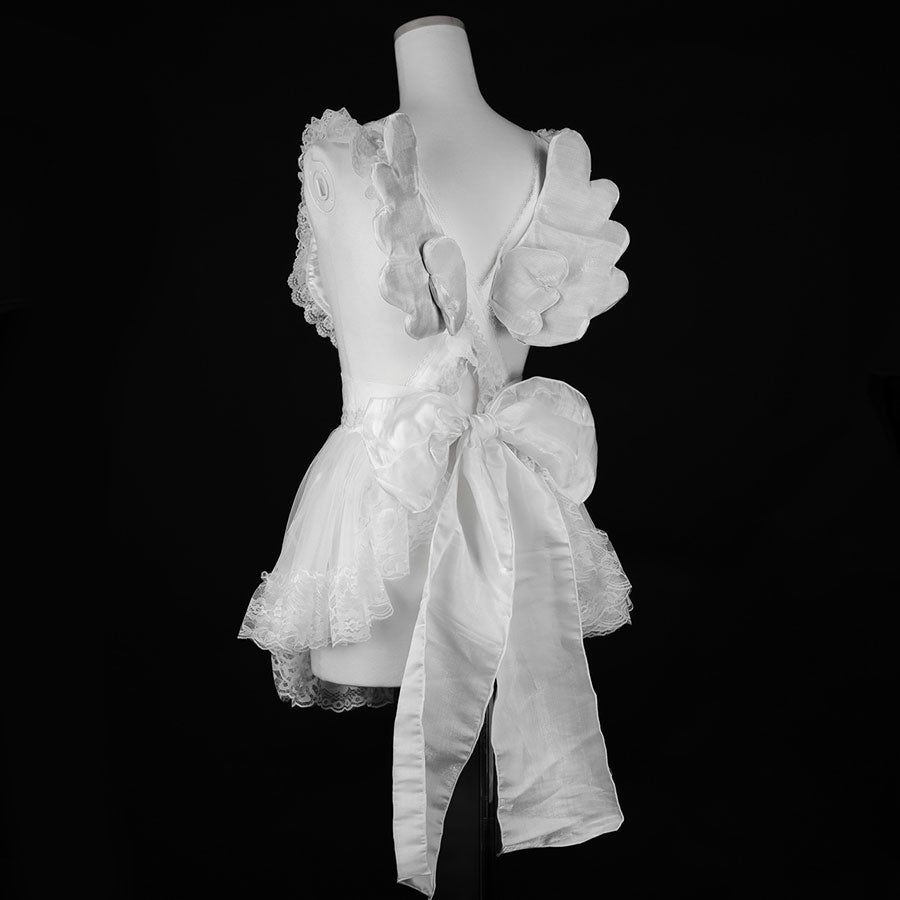 NEQ HEART WING APRON (WHITE)