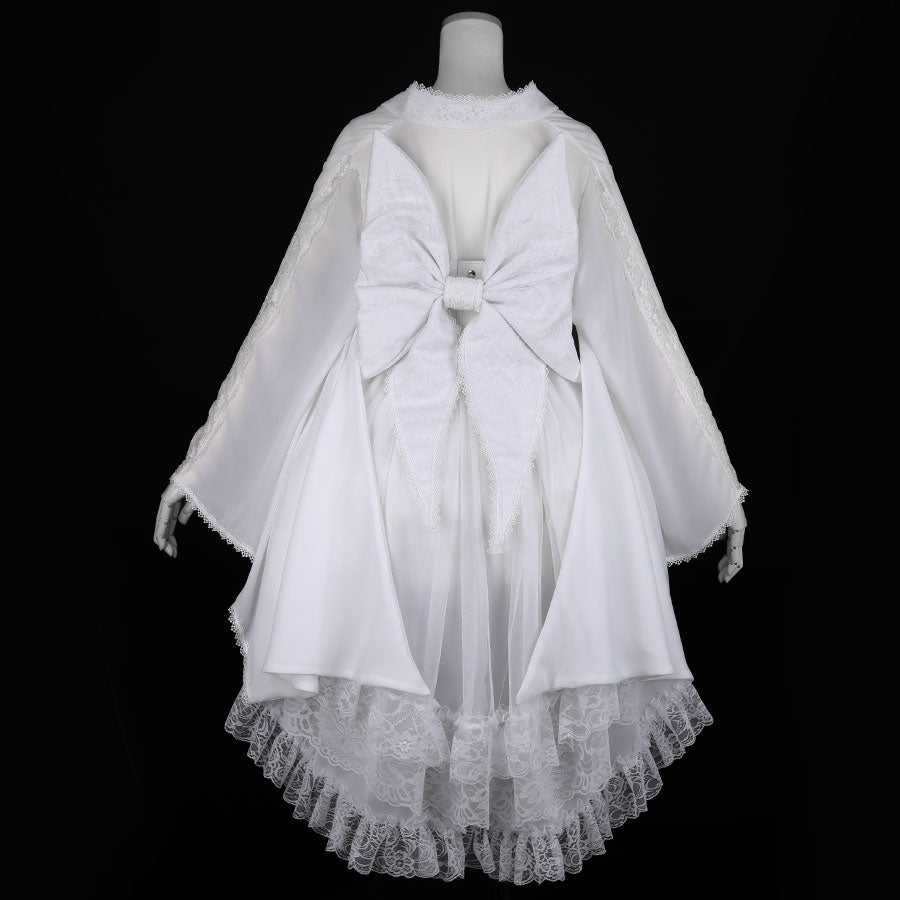 KIMONO SLEEVE WRAP DRESS (WHITE)