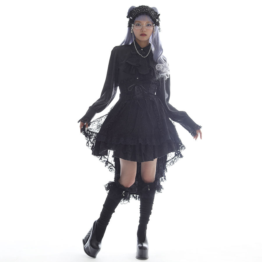 GHOSTLY TRAIL FISH TAIL SKIRT (BLACK)