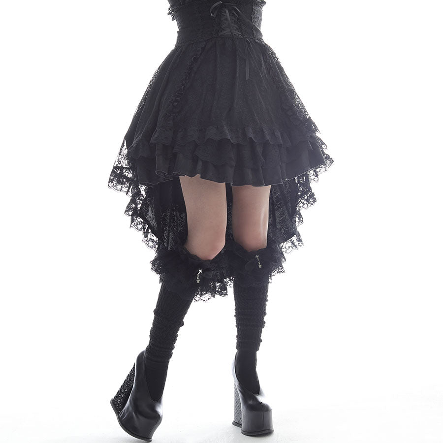 GHOSTLY TRAIL FISH TAIL SKIRT (BLACK) – MAJOH