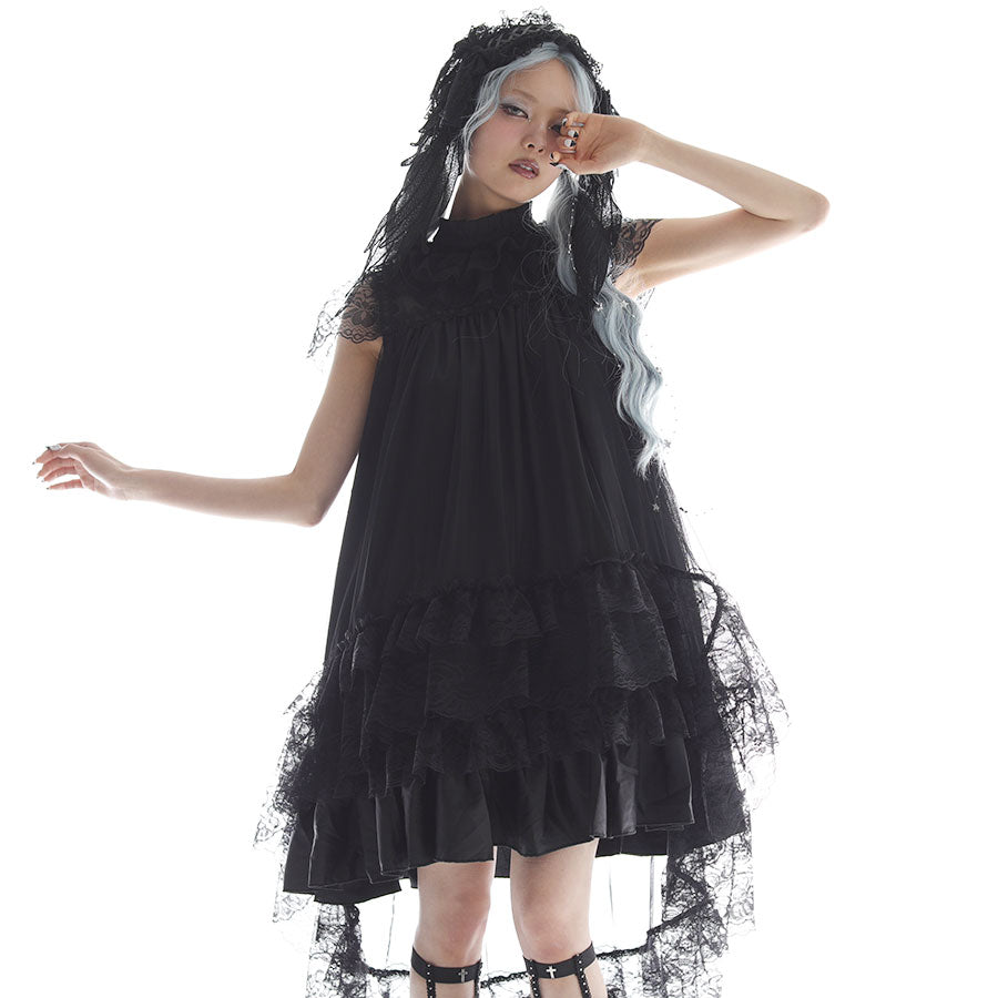 マルベル　『Tulle　Bow　Onepiece』 ANGEL WING TULLE ONE PIECE (BLACK) – MAJOH