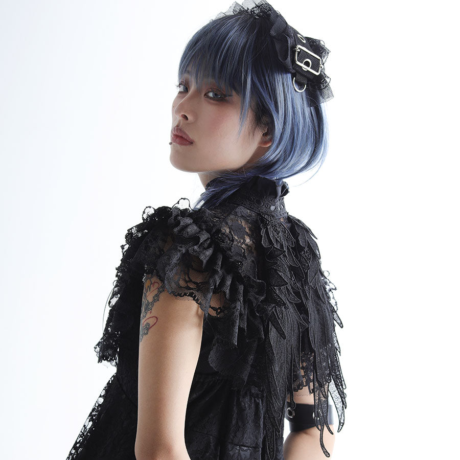 MINI LACE ANGEL WING CAPE(BLACK)