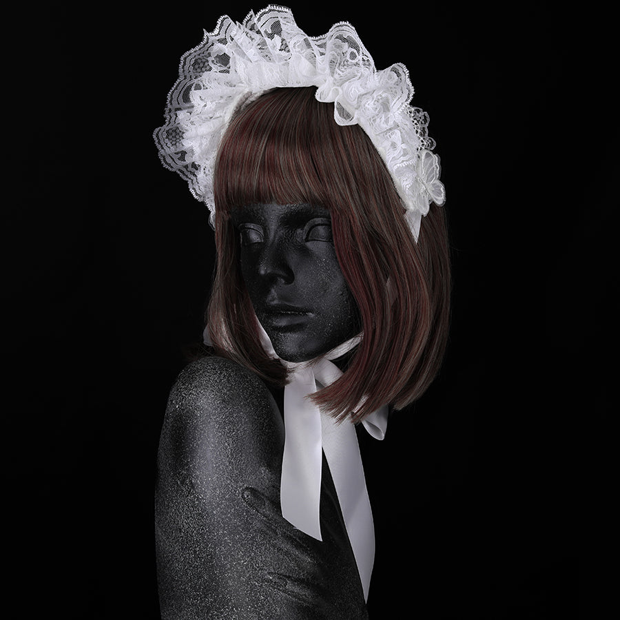 BUTTERFLY LACE UP BONNET (黑色)