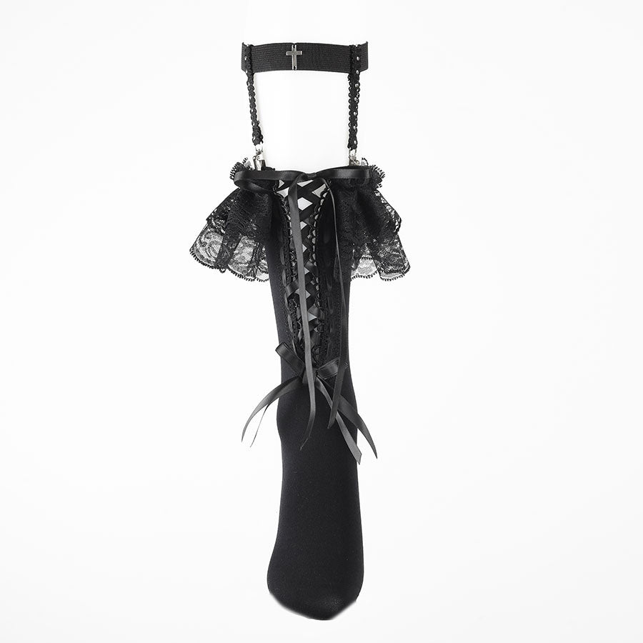 MINI GARTER SOCKS (BLACK)