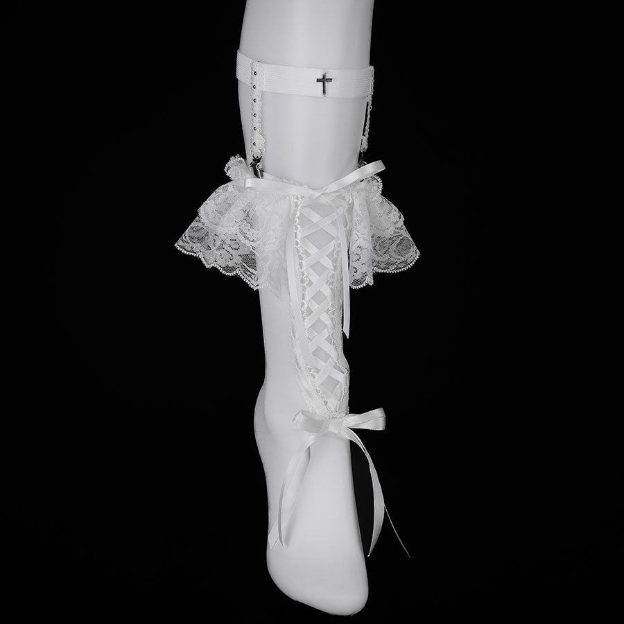 MINI GARTER SOCKS (WHITE)