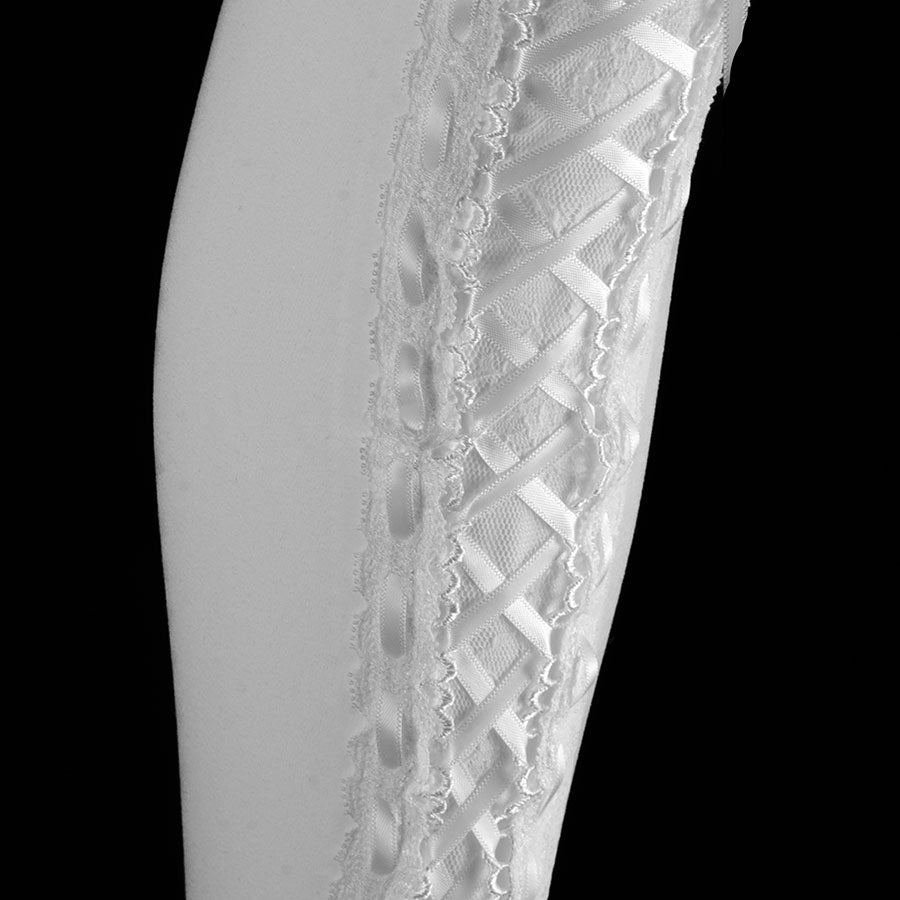 CROSS JEWEL LACE UP SOCKS (WHITE)