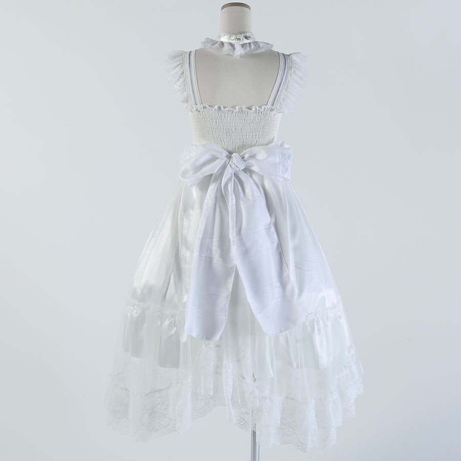 CONFINEMENT ZIPPER DRESS (WHITE)