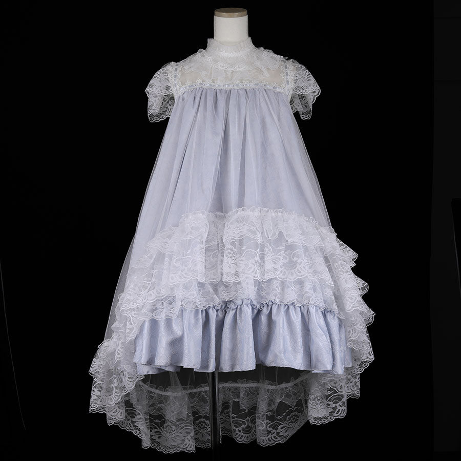 ROSE TULLE ANGEL WING DRESS (WHITE x BLUE)