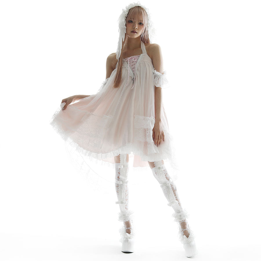 CROSS ROSARY ONE PIECE (WHITE)