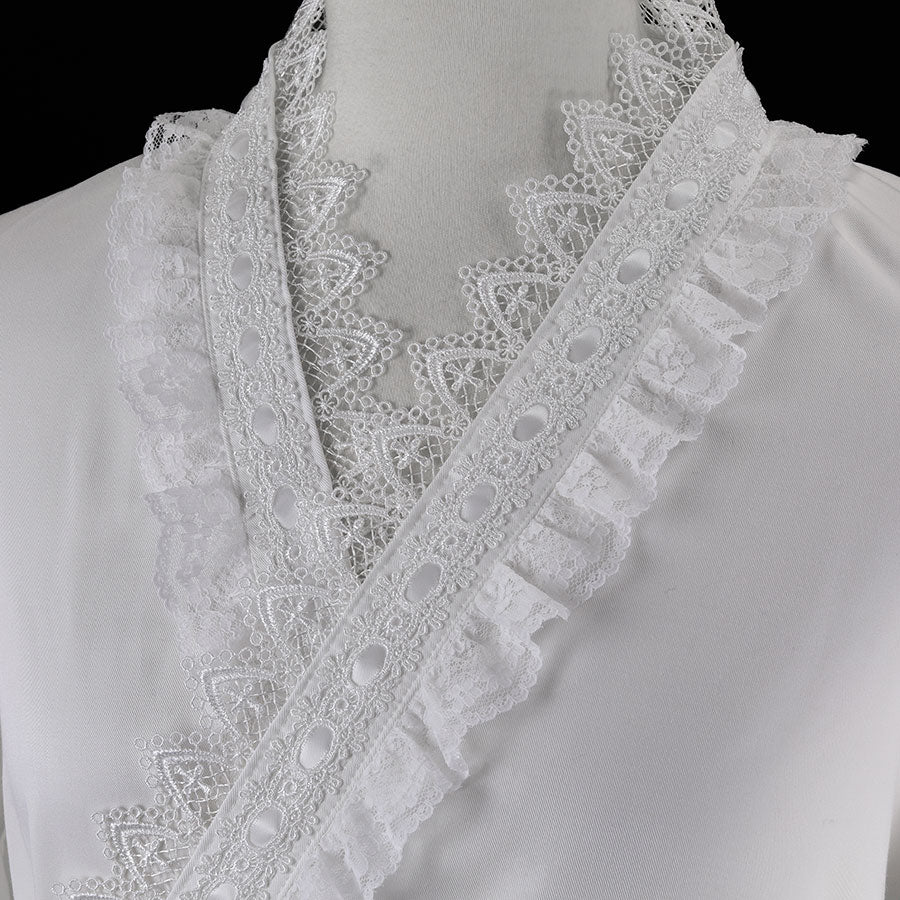 【预售2个月】迷你荷叶边浴衣(白色)