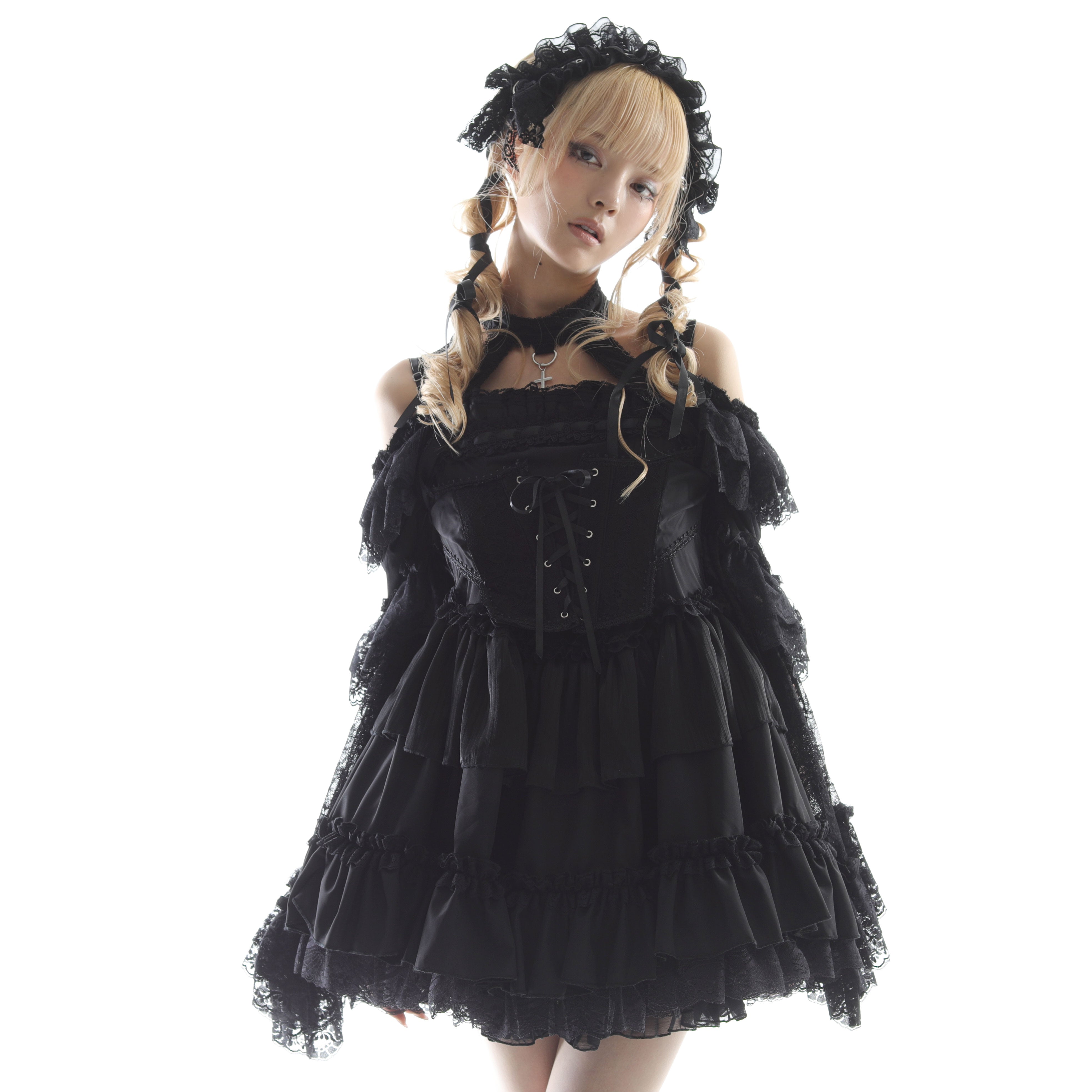 MINI BUSTIER CORSET LACE UP DRESS (BLACK) MAJOH MINI BUSTIER CORSET LACE UP DRESS (BLACK) MAJOH