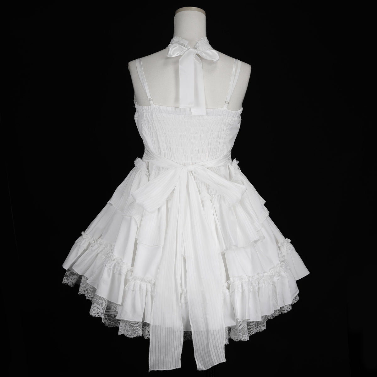 MINI BUSTIER CORSET LACE UP DRESS (WHITE)