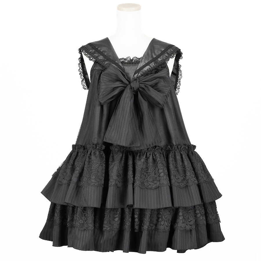 MINI SAILOR ANGEL WING DRESS (BLACK) – MAJOH