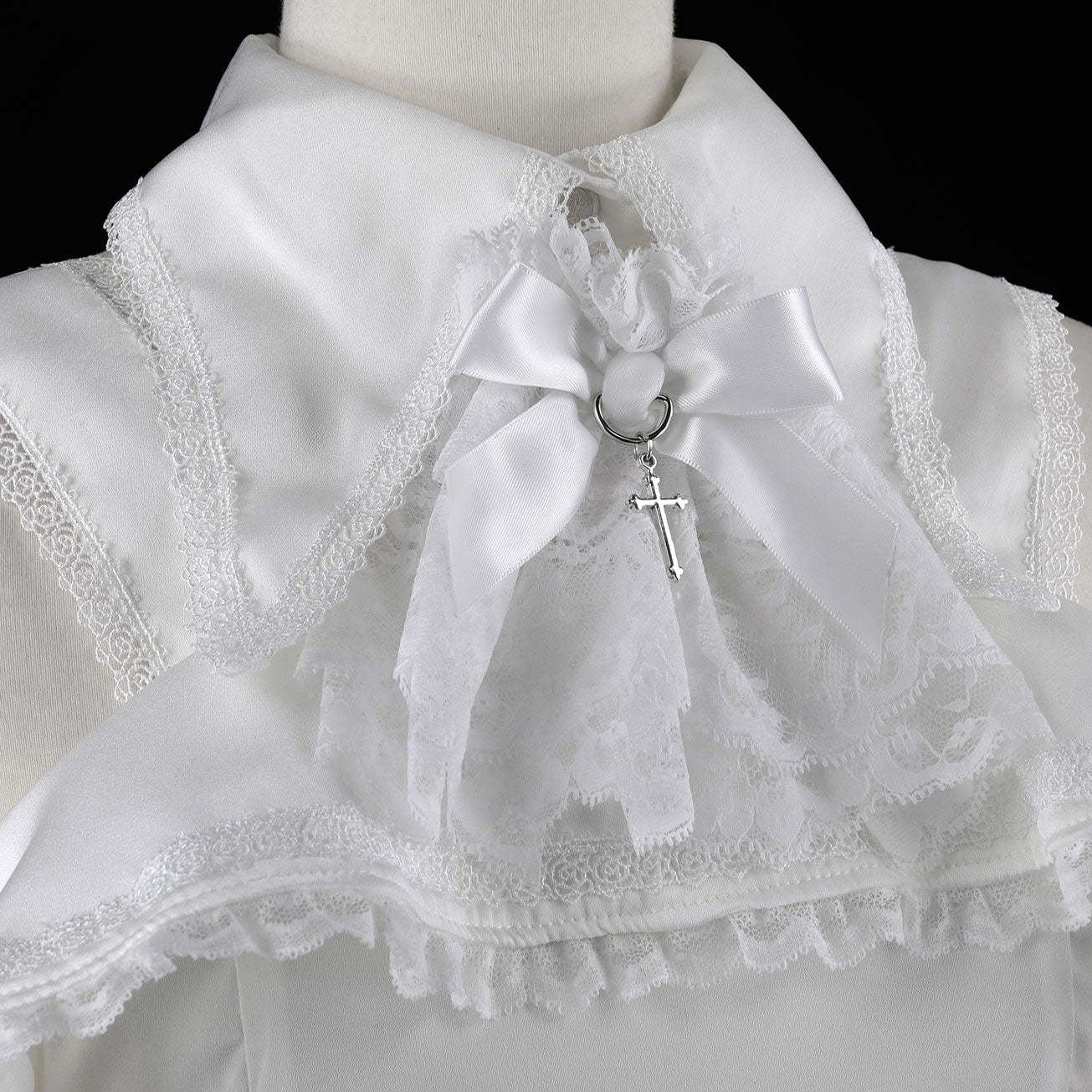 SISTER MIDNIGHT 露肩连体泳衣(白色)