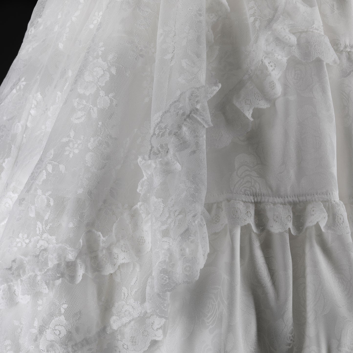 玫瑰丝带娃娃裙(白色)