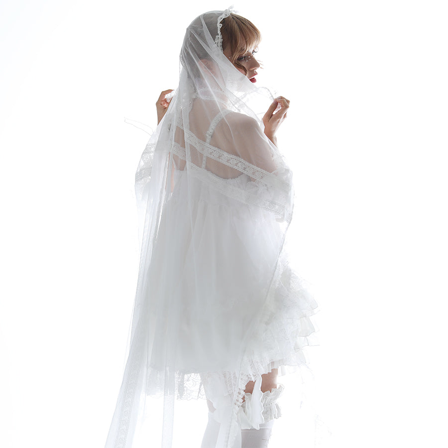 ANGEL CROSS VEIL STYLE (WHITE)