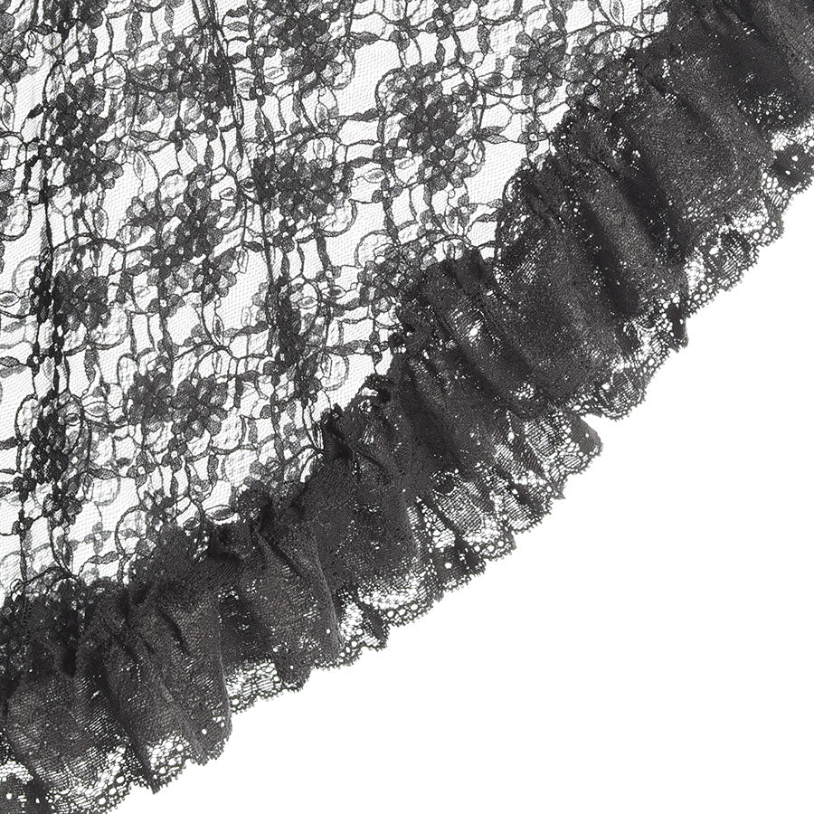 LACE-UP LONG PRINCESS SLEEVE ONE PIECE(BLACK x PURPLE)