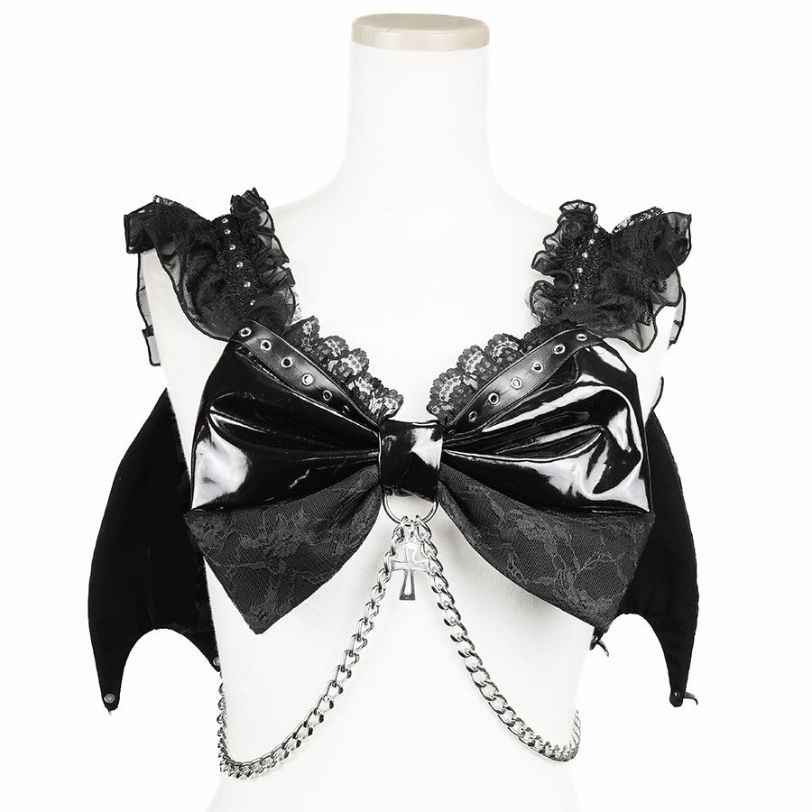 MINI DEVIL WING RIBBON HARNESS (BLACK) – MAJOH