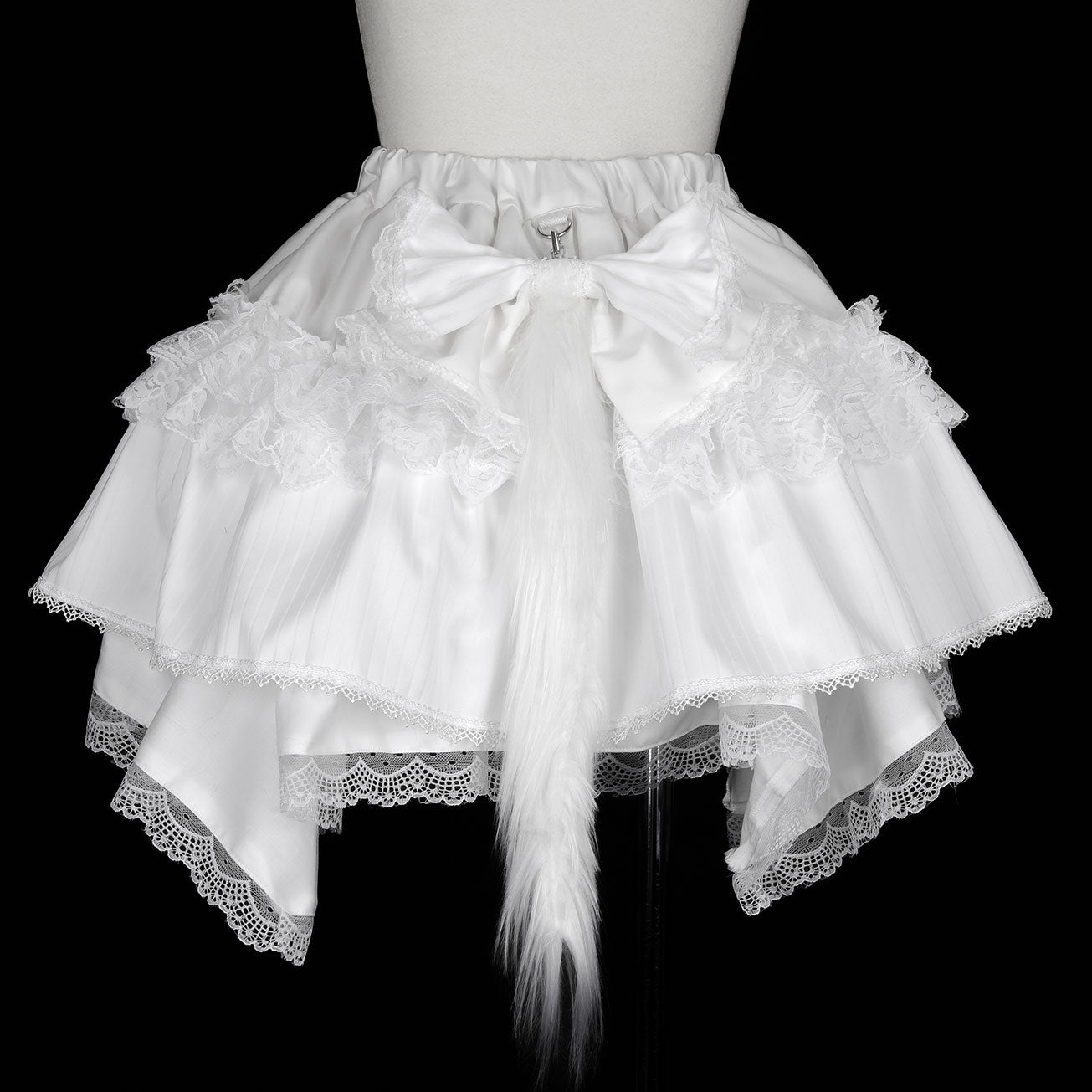 NEQ迷你猫尾裙(白色)