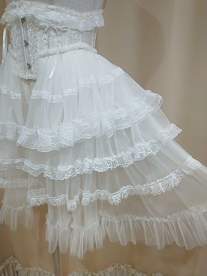 分层尾尾非常短的紧身胸衣Ver.2(白色)