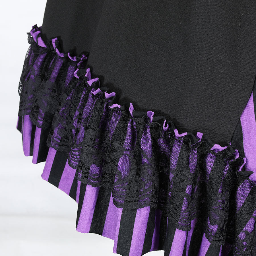 H&A CAT EARS PARKA DRESS(BLACK x PURPLE)