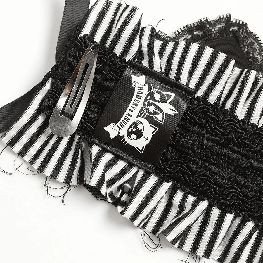 H&A CAT EARS HEAD DRESS(BLACK x WHITE-STRIPE)