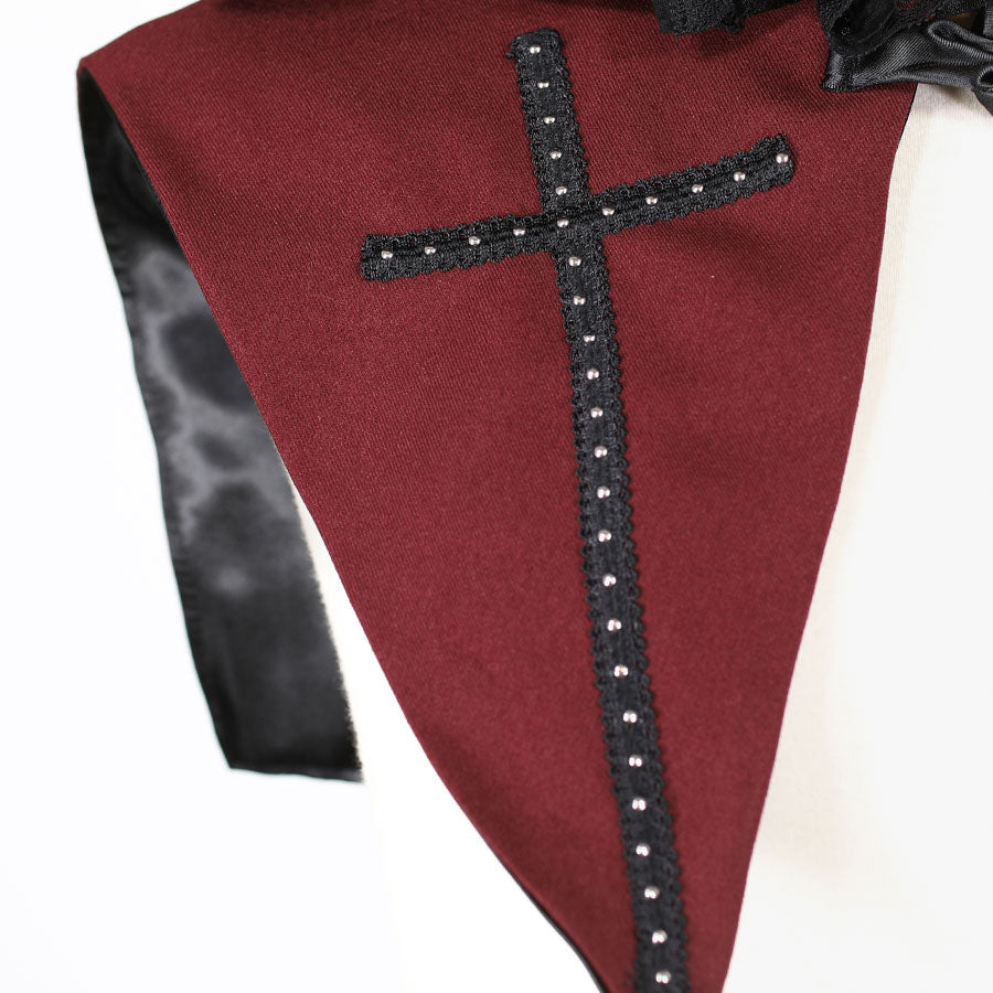 H&A猫耳朵迷你斗篷(黑色X红色)