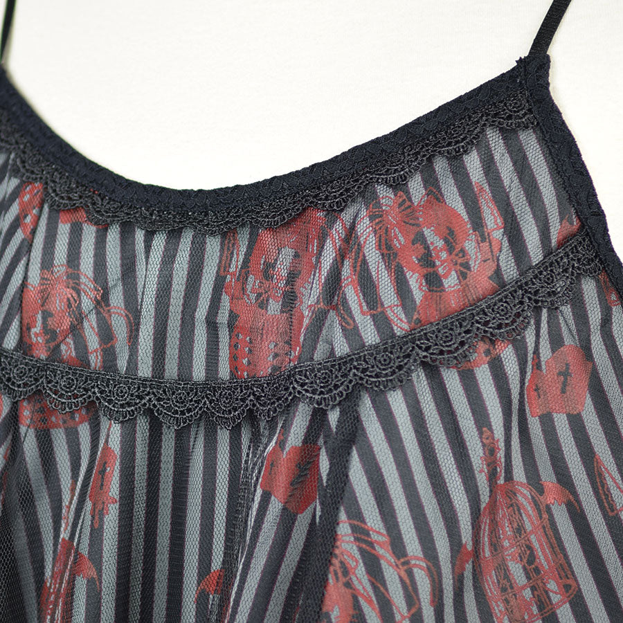 H&A印刷和条纹婴儿娃娃连衣裙(Stripe-Red)