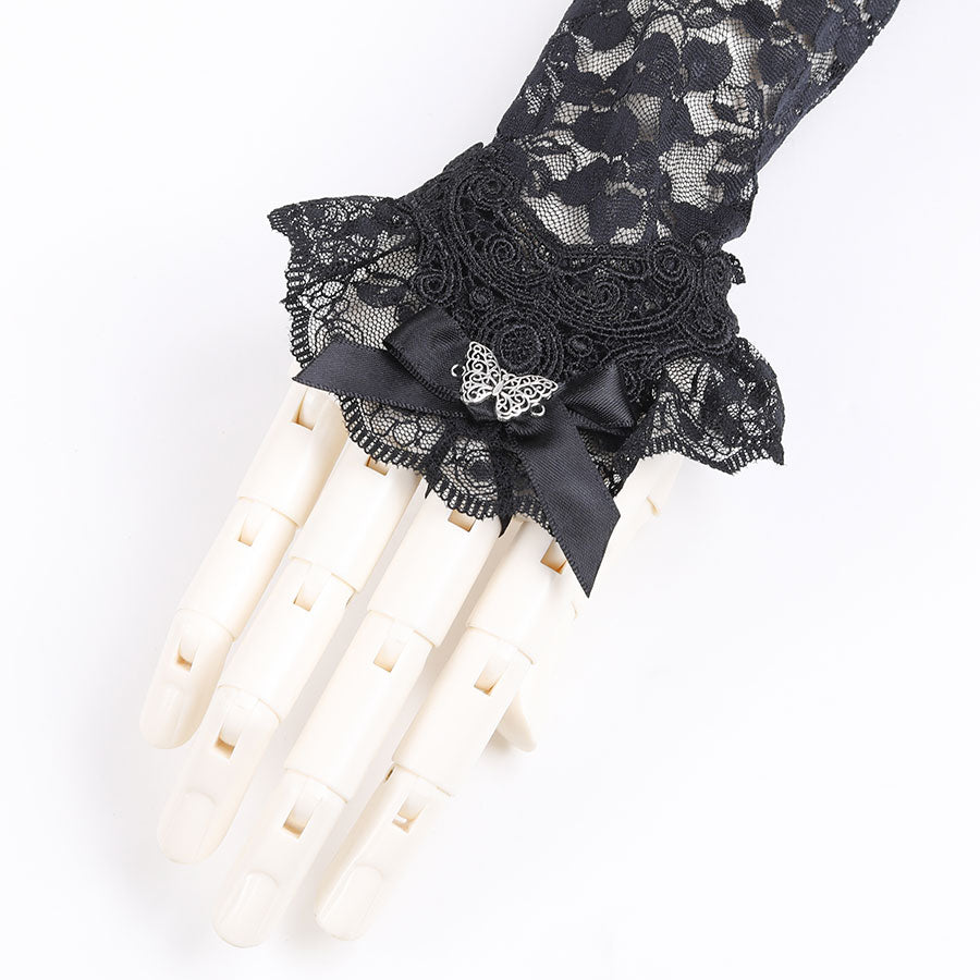 BUTTERFLY LACE ARM VEIL (BLACK)