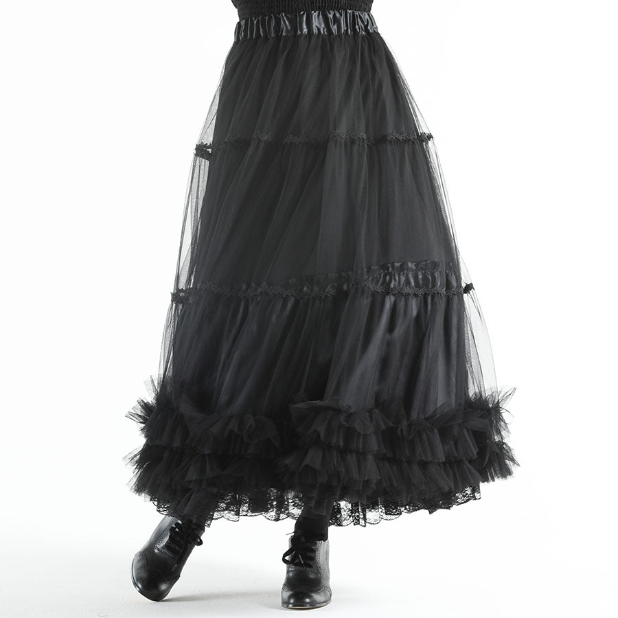 Black tulle outlet gothic skirt