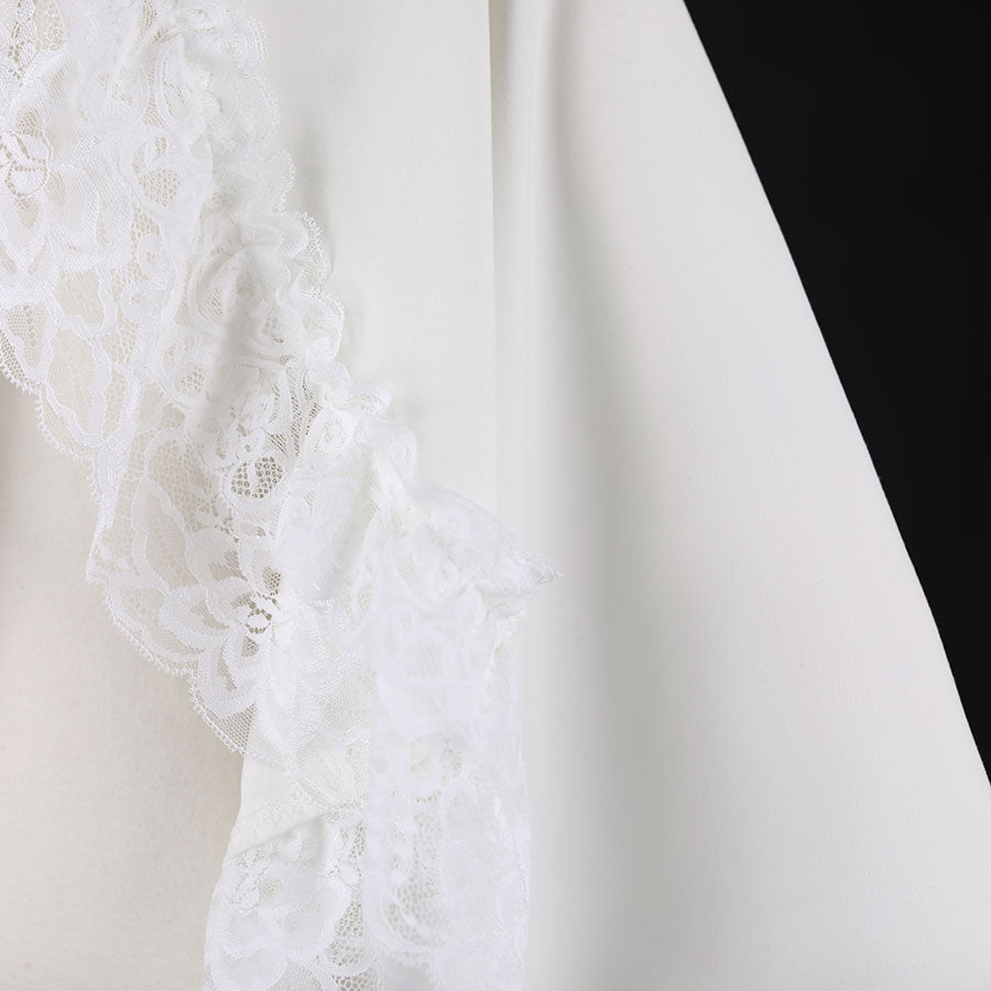 H&A猫耳朵春季褶皱(白色X白色)