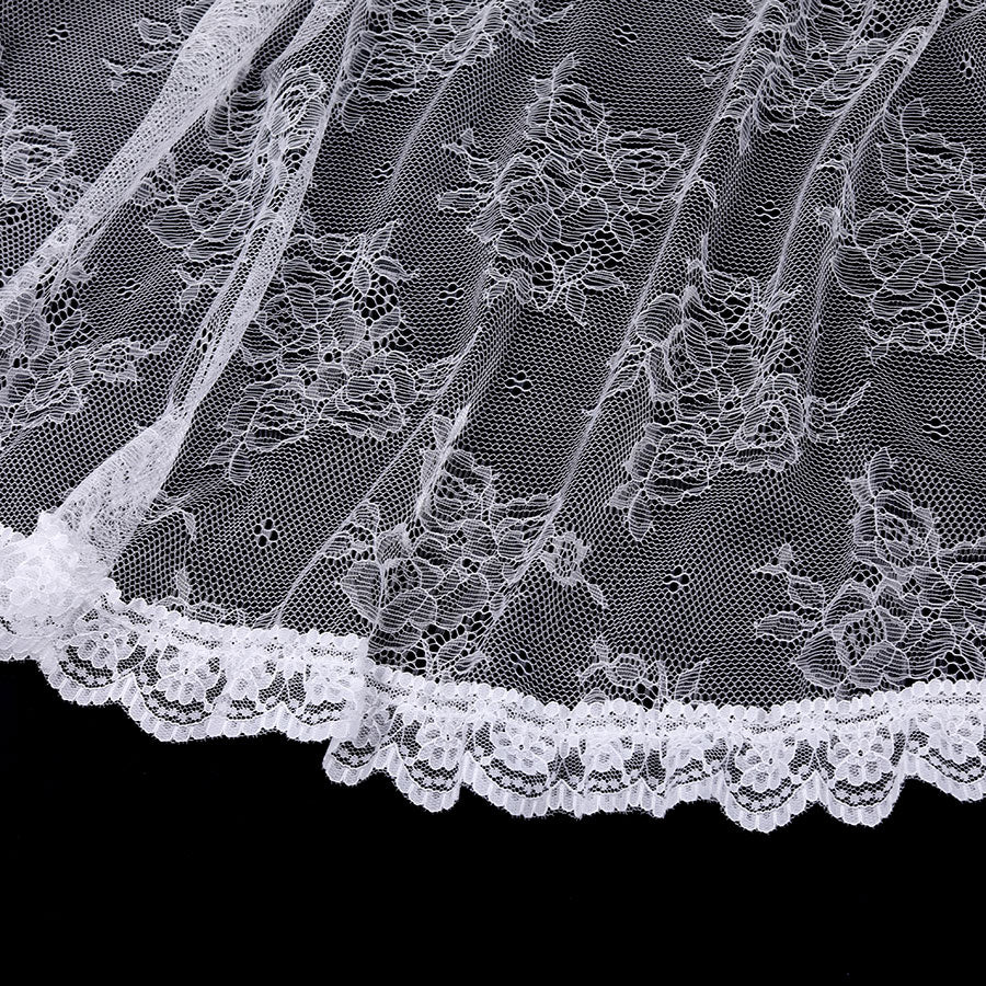 CROSS RING RIBBON LONG VEIL(WHITE)