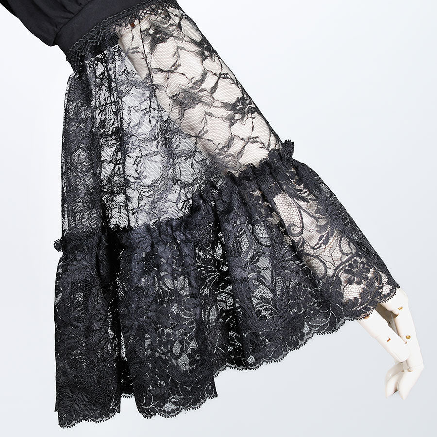 双领王子袖衬衫(黑色)