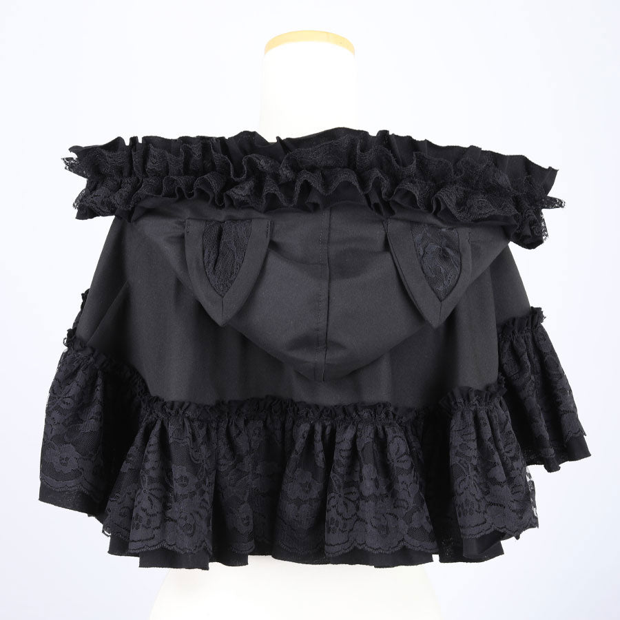 H&A迷你猫耳朵春季斗篷(黑色)