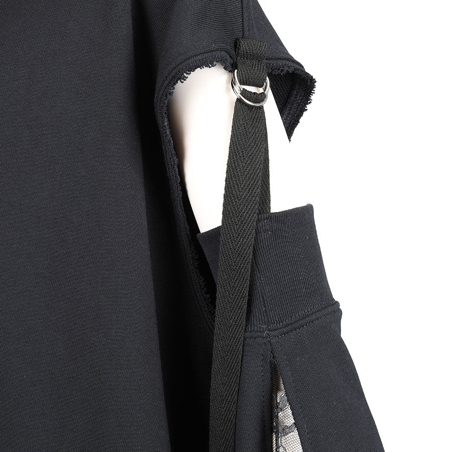 H&A刺穿的猫耳礼服背心(黑色)