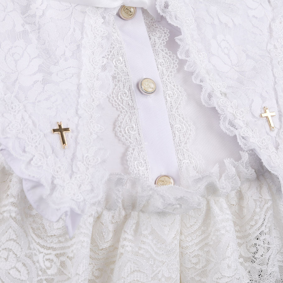 十字领脖子面纱(白色)