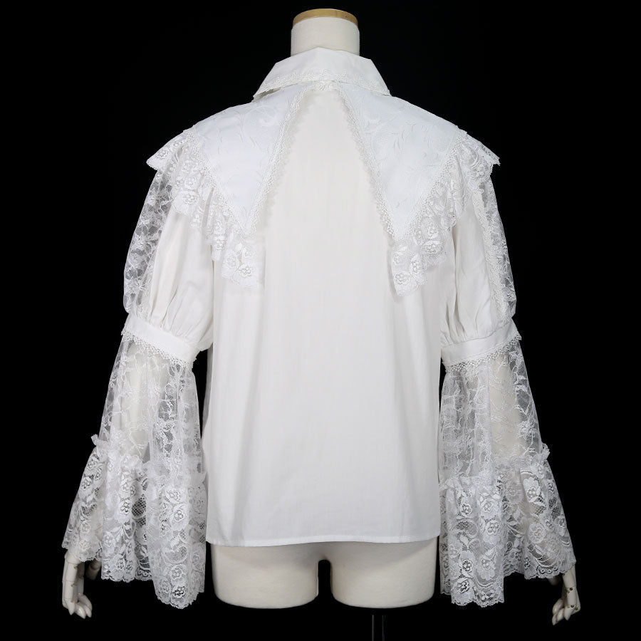 双领王子袖衬衫(白色)