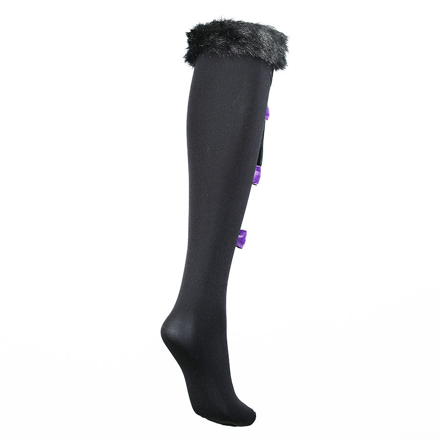 H&A FURY RIBBON SOCKS(BLACK x PURPLE)