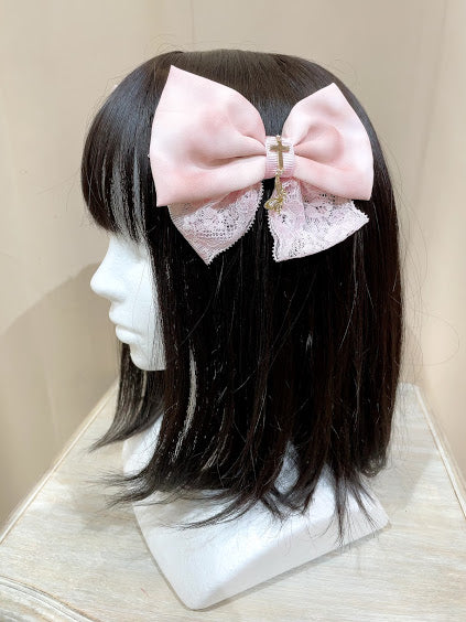 TIE DYE DYED RIBBON CLIP (PINK)