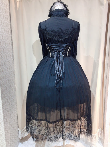 金线非常短的紧身胸衣(黑色X金)