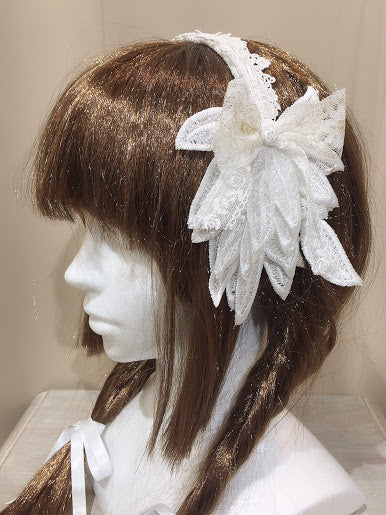 MINI ANGEL WING HEAD BAND (WHITE x GOLD)